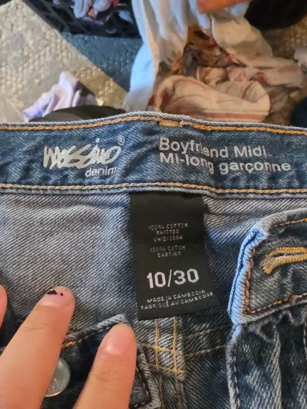 Massimo Denim Boyfriend Midi Shorts - Light Blue